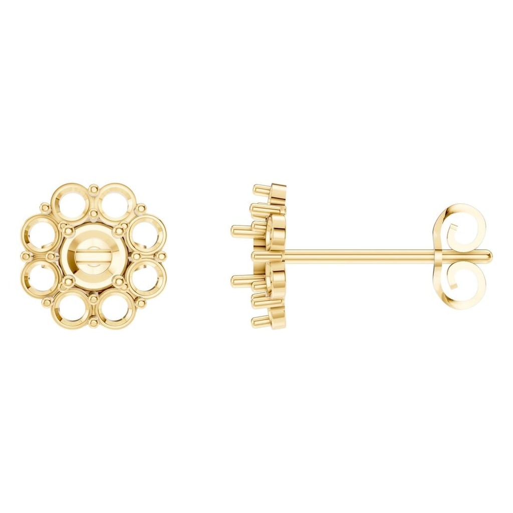 EA-5039 Yellow Gold Earrings UNSET - Main View