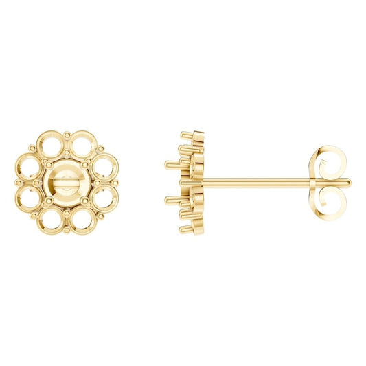 EA-5039 Yellow Gold Earrings UNSET - Main View