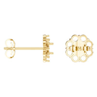 EA-5039 Yellow Gold Earrings UNSET - ANGLE