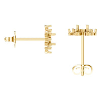 EA-5039 Yellow Gold Earrings UNSET - BACK