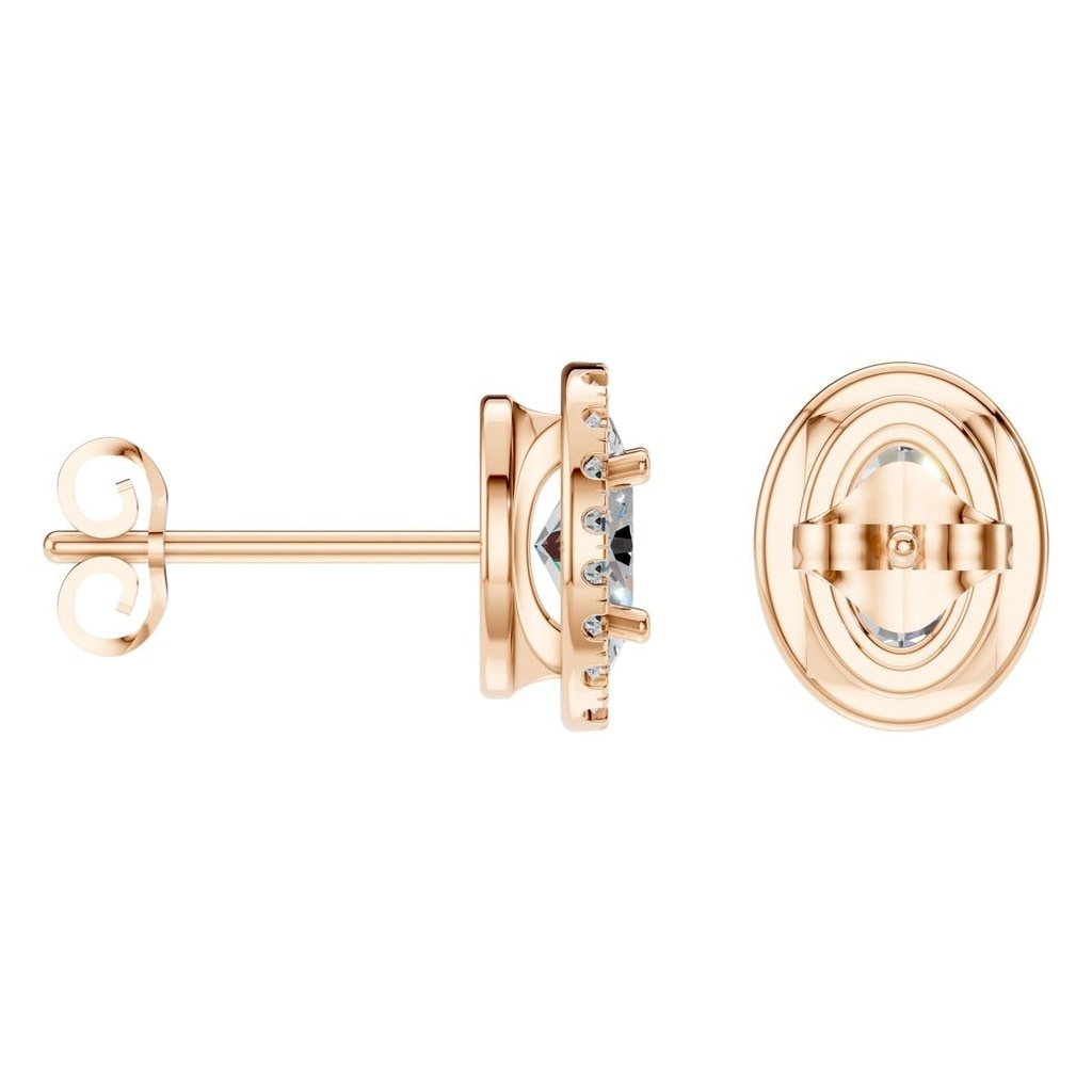 EA-5063 Rose Gold Earrings SET - ANGLE