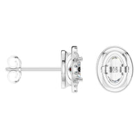 EA-5063 White Gold Earrings SET - ANGLE