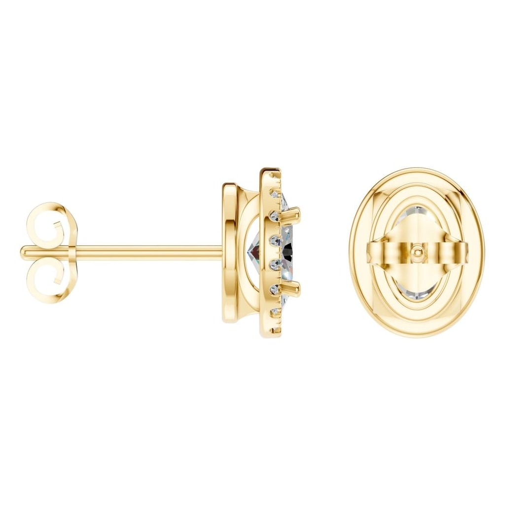 EA-5063 Yellow Gold Earrings SET - ANGLE