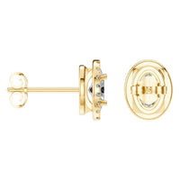 EA-5063 Yellow Gold Earrings SET - ANGLE