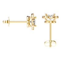 EA-5063 Yellow Gold Earrings SET - BACK