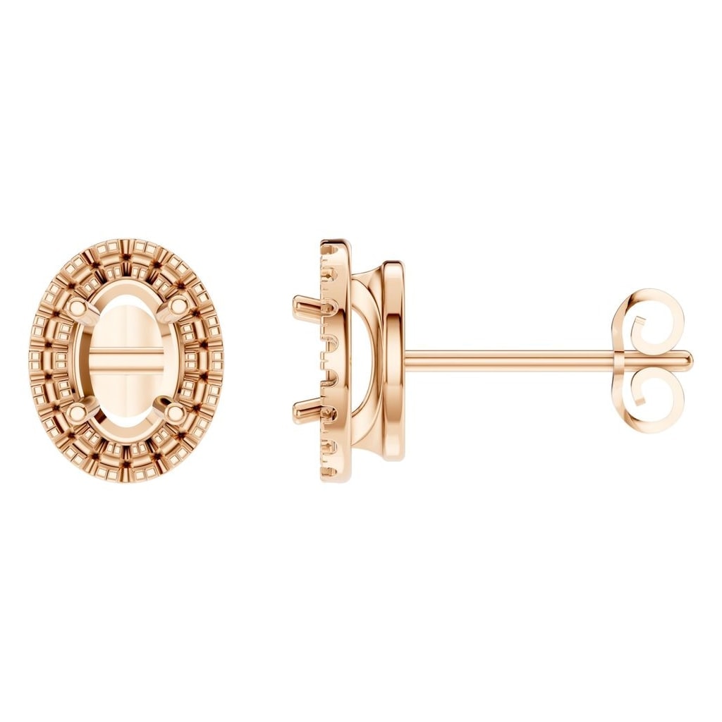 EA-5063 Rose Gold Earrings UNSET - Main View