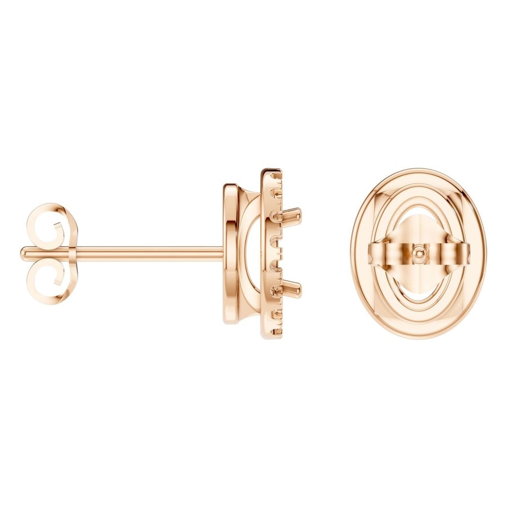 EA-5063 Rose Gold Earrings UNSET - ANGLE