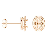 EA-5063 Rose Gold Earrings UNSET - ANGLE