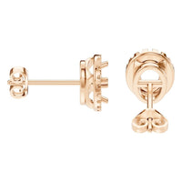 EA-5063 Rose Gold Earrings UNSET - Side View