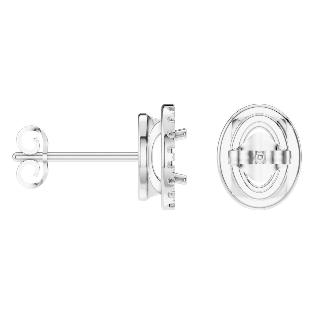 EA-5063 White Gold Earrings UNSET - ANGLE