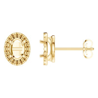 EA-5063 Yellow Gold Earrings UNSET - Main View