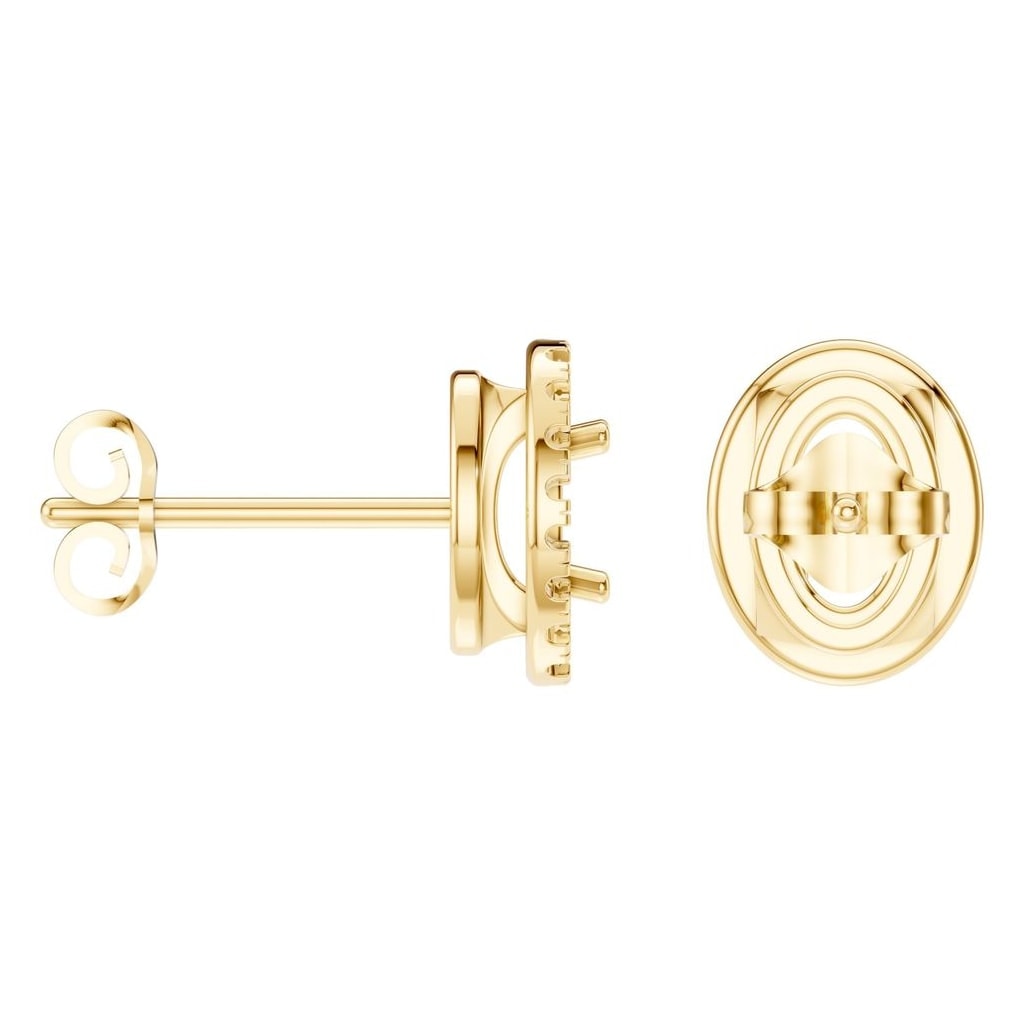 EA-5063 Yellow Gold Earrings UNSET - ANGLE