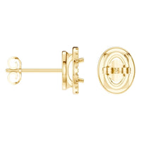 EA-5063 Yellow Gold Earrings UNSET - ANGLE