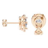 EA-5063 Rose Gold Earrings SET - Side View