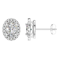 EA-5063 White Gold Earrings SET - Main View