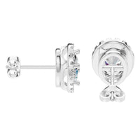 EA-5063 White Gold Earrings SET - Side View