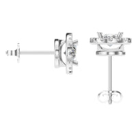 EA-5063 White Gold Earrings SET - BACK