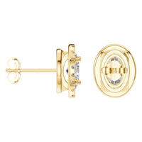 EA-5063 Yellow Gold Earrings SET - ANGLE