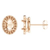 EA-5063 Rose Gold Earrings UNSET - Main View