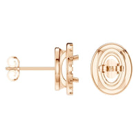EA-5063 Rose Gold Earrings UNSET - ANGLE