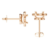 EA-5063 Rose Gold Earrings UNSET - BACK