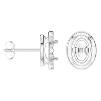 EA-5063 White Gold Earrings UNSET - ANGLE