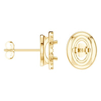 EA-5063 Yellow Gold Earrings UNSET - ANGLE