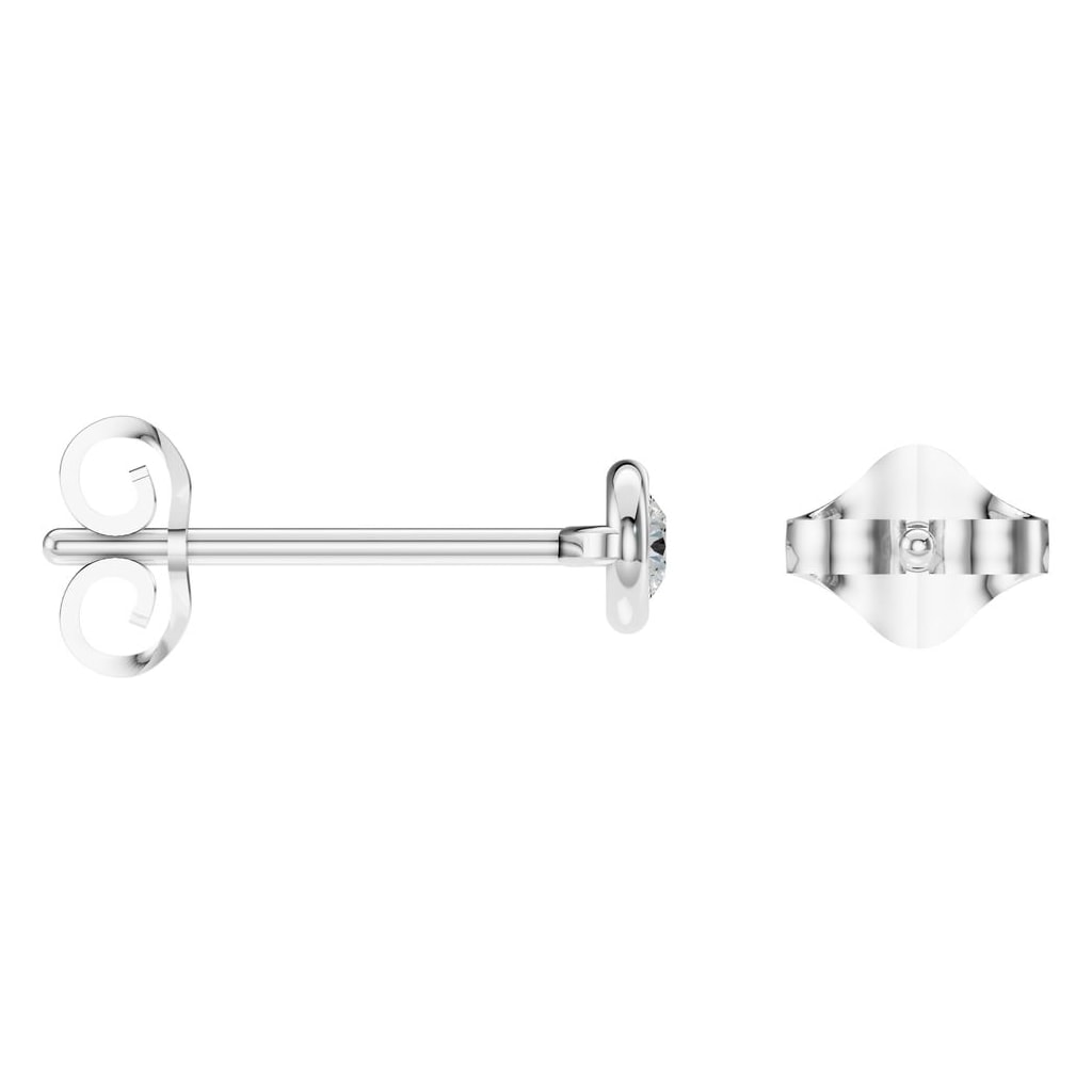 EA-5172 White Gold Earrings SET - ANGLE