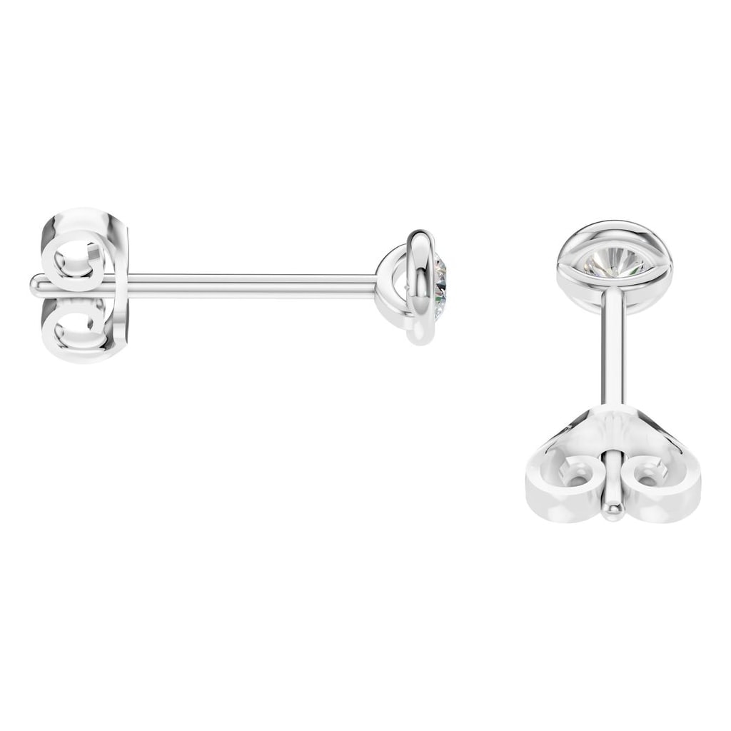 EA-5172 White Gold Earrings SET - Side View