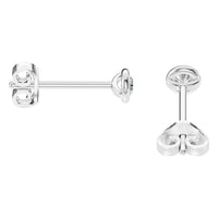 EA-5172 White Gold Earrings SET - Side View