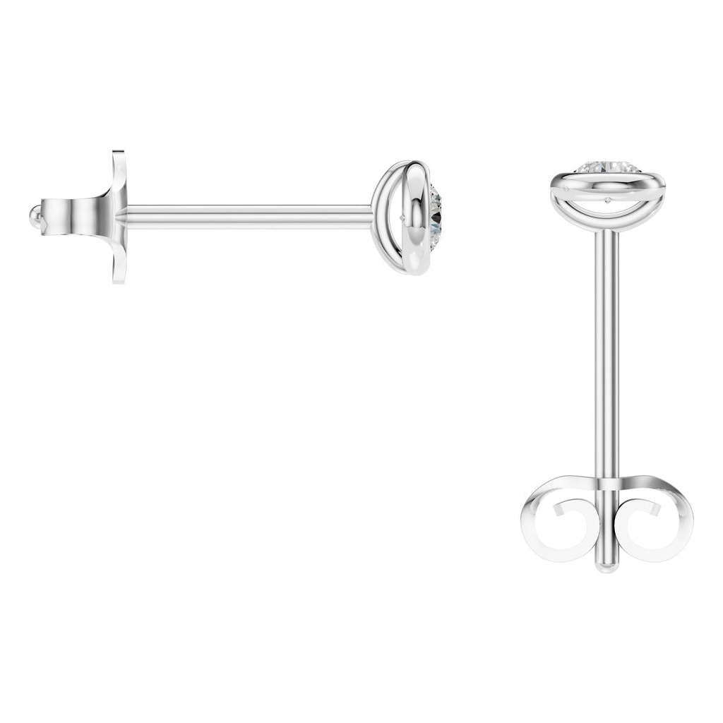 EA-5172 White Gold Earrings SET - BACK