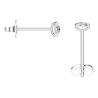 EA-5172 White Gold Earrings SET - BACK