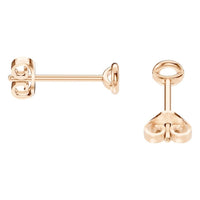 EA-5172 Rose Gold Earrings UNSET - Side View
