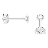 EA-5172 White Gold Earrings UNSET - Side View