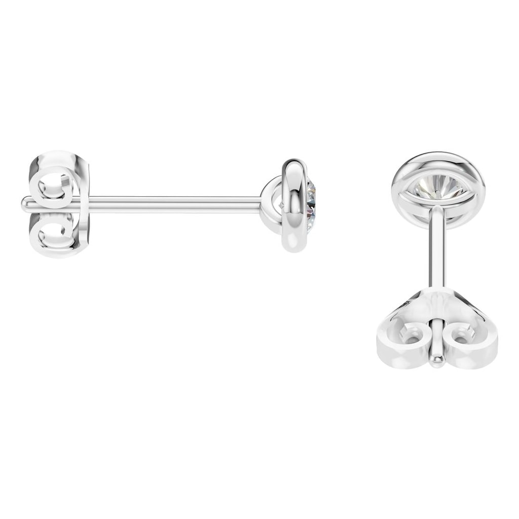 EA-5172 White Gold Earrings SET - Side View