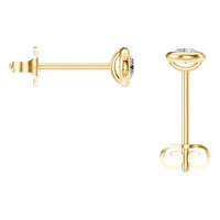 EA-5172 Yellow Gold Earrings SET - BACK