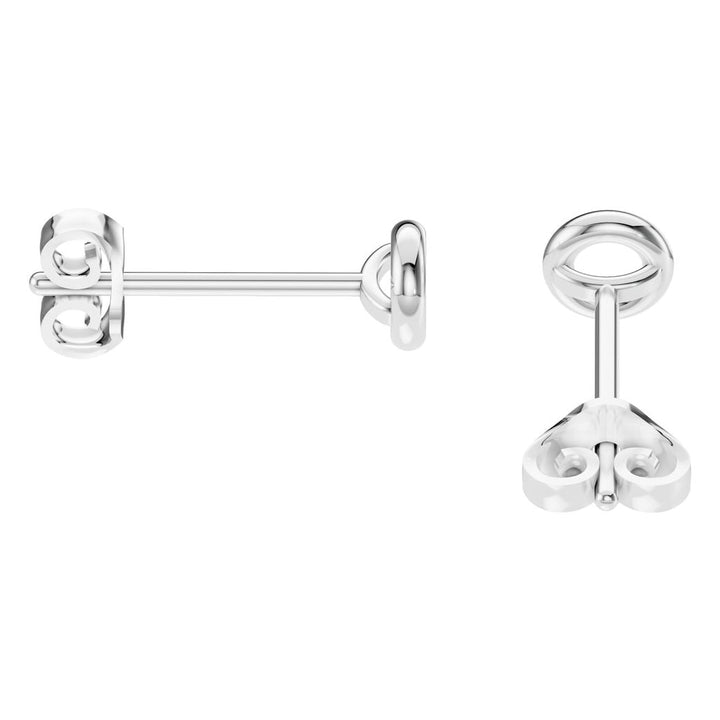Solitaire Stud Earrings Mounting - Round 3-3.4mm