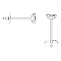 EA-5172 White Gold Earrings UNSET - BACK