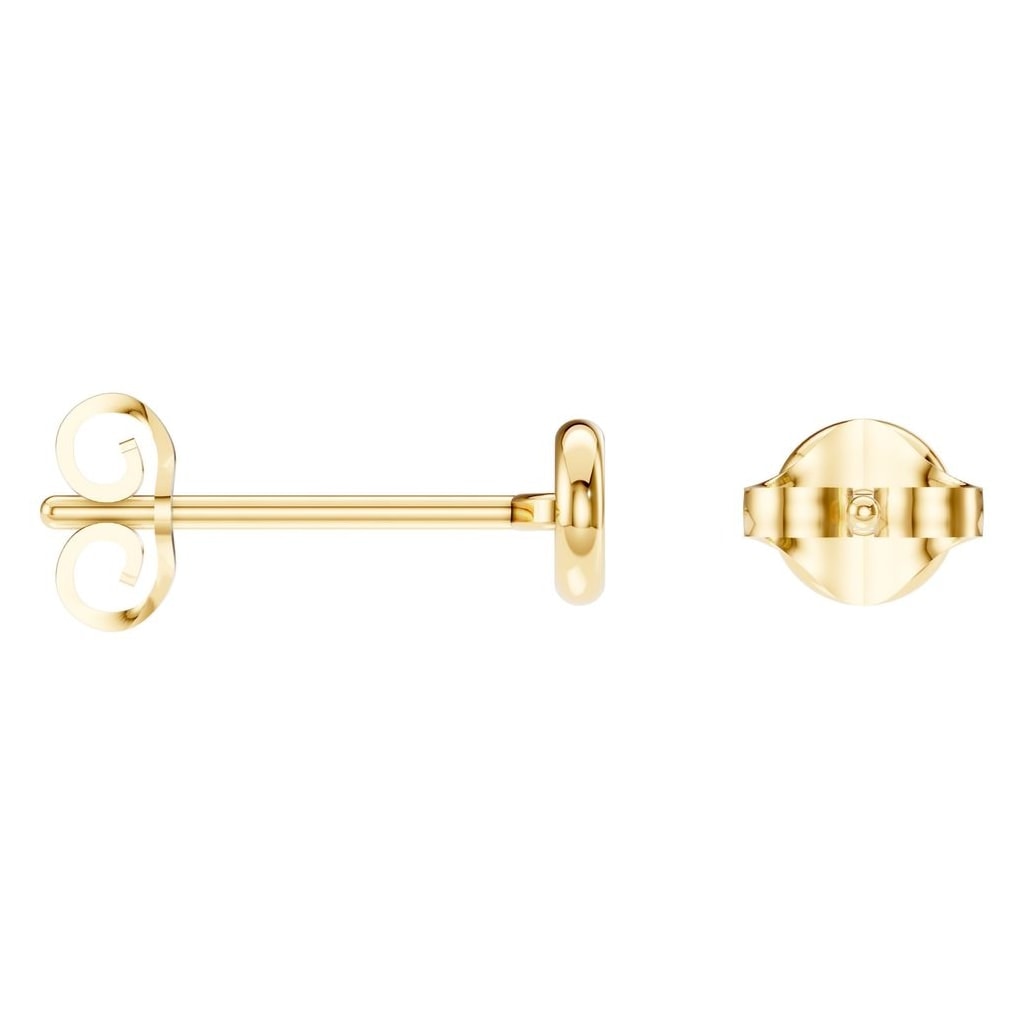 EA-5172 Yellow Gold Earrings UNSET - ANGLE