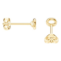 EA-5172 Yellow Gold Earrings UNSET - Side View