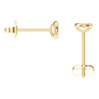 EA-5172 Yellow Gold Earrings UNSET - BACK