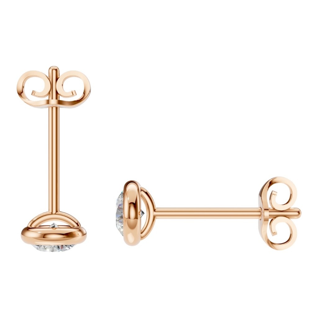 EA-5172 Rose Gold Earrings SET - Top View