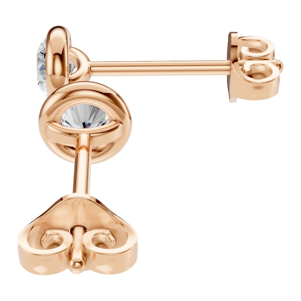 EA-5172 Rose Gold Earrings SET - Front View