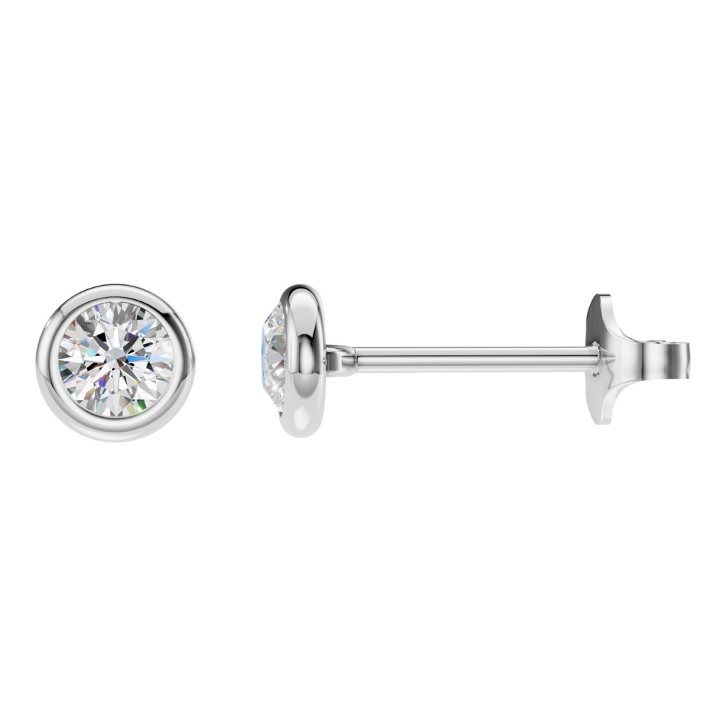 EA-5172 White Gold Earrings SET - Main View