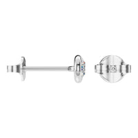 EA-5172 White Gold Earrings SET - Side View