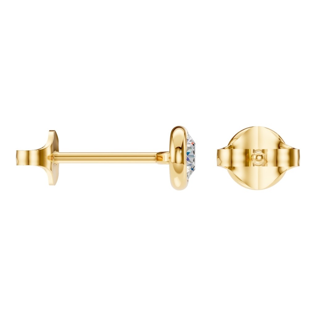 EA-5172 Yellow Gold Earrings SET - Side View