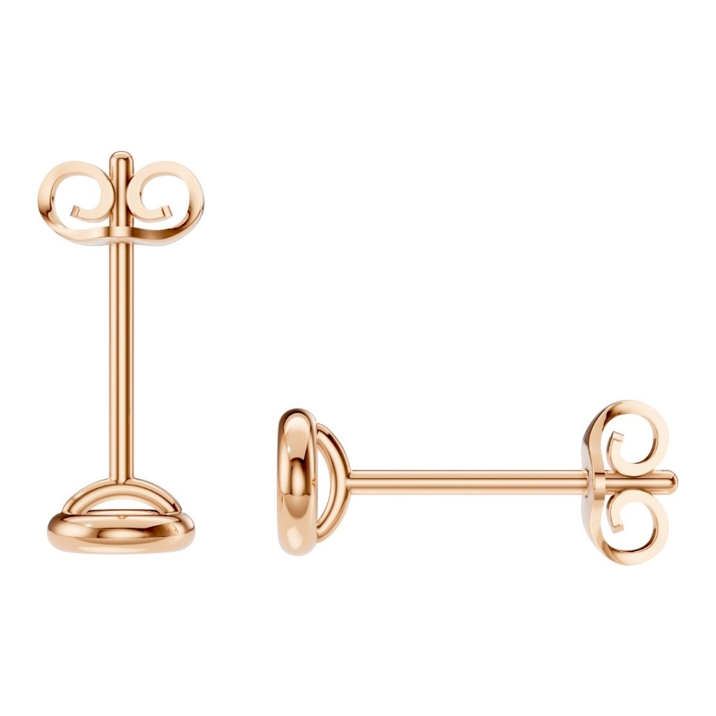EA-5172 Rose Gold Earrings UNSET - Top View