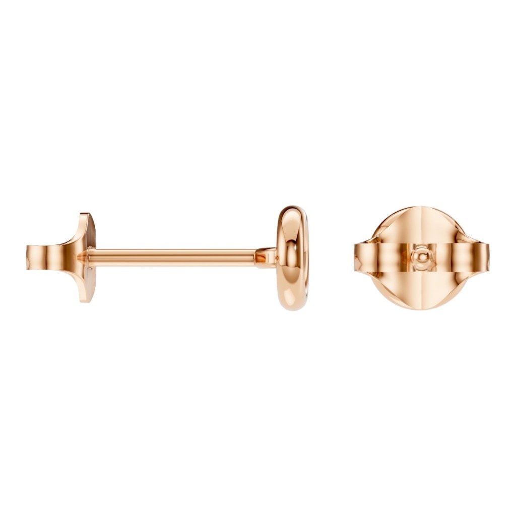 EA-5172 Rose Gold Earrings UNSET - Side View