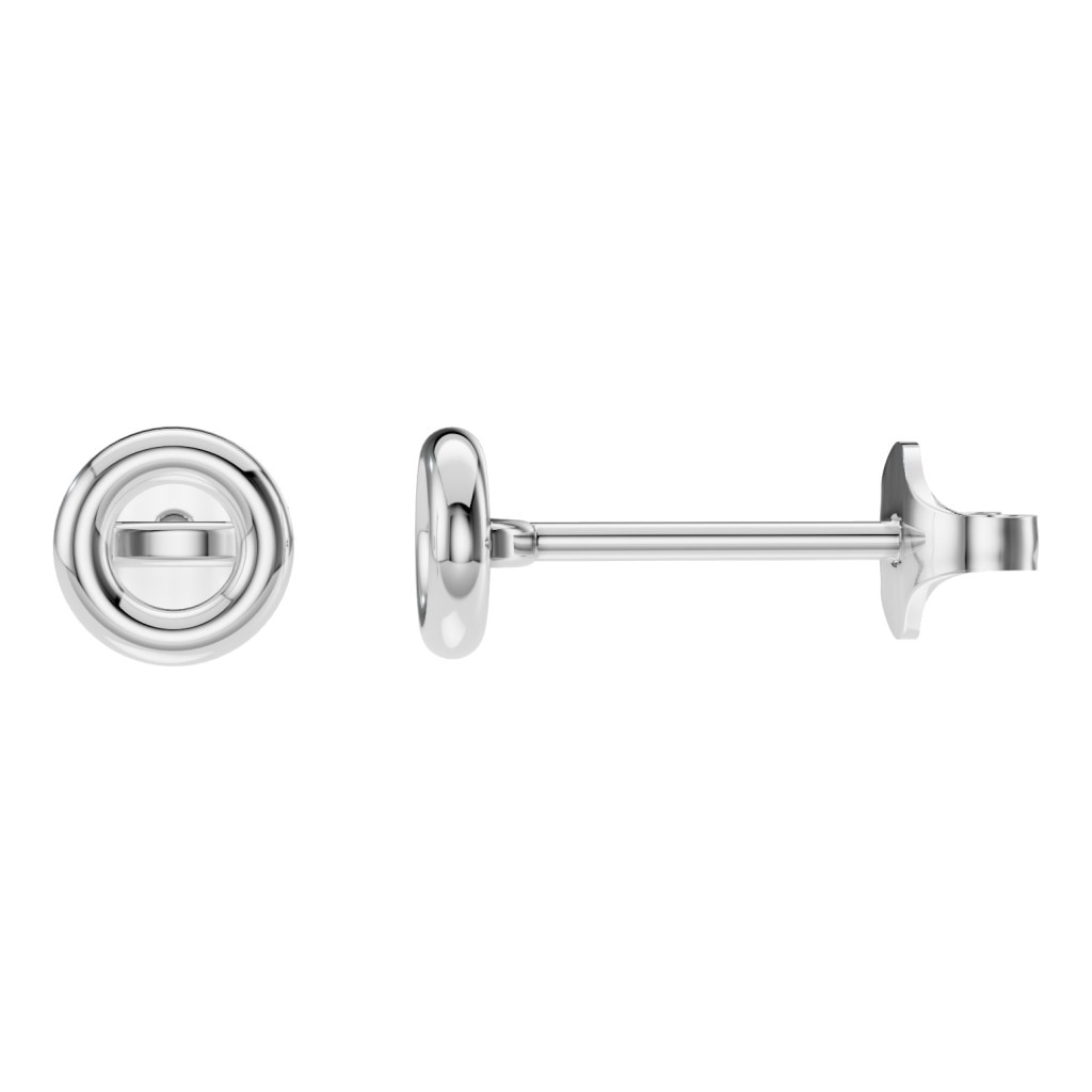 EA-5172 White Gold Earrings UNSET - Main View
