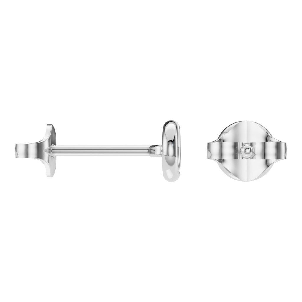 EA-5172 White Gold Earrings UNSET - Side View